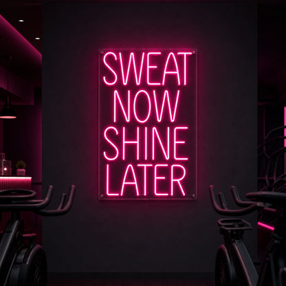 Sweat Now Shine Later LED Neon Sign Garage Man Cave Neon Sign high-converting product image