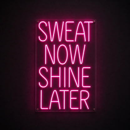 Sweat Now Shine Later LED Neon Sign Garage Man Cave Neon Sign main product image