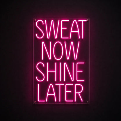 Sweat Now Shine Later LED Neon Sign Garage Man Cave Neon Sign - Shineneon