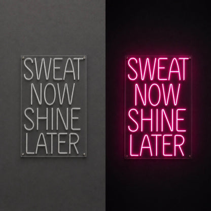 Sweat Now Shine Later LED Neon Sign Garage Man Cave Neon Sign - Shineneon