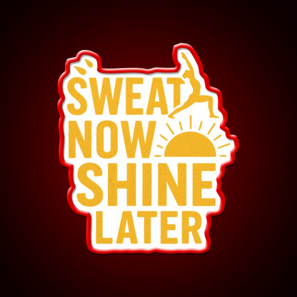 Sweat Now Shine Later Yoga Fitness Motivation Yoga Led Neon Sign Rgb Color - Shineneon