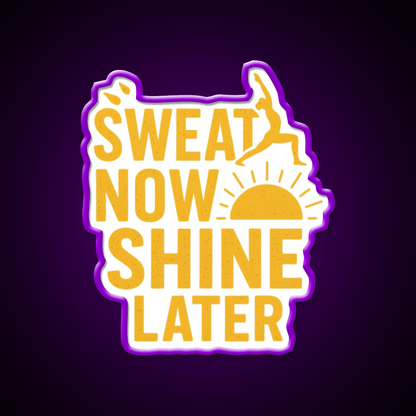 Sweat Now Shine Later Yoga Fitness Motivation Yoga Led Neon Sign Rgb Color - Shineneon
