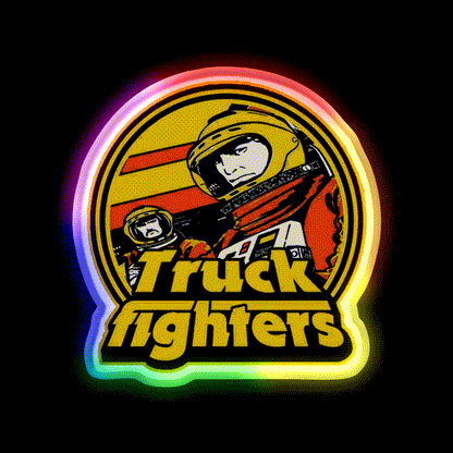 Swedish Truckfighters Stoner Rock Hemp Inspired Green Leaf Led Neon Sign Rgb Color - LED neon sign close-up detail