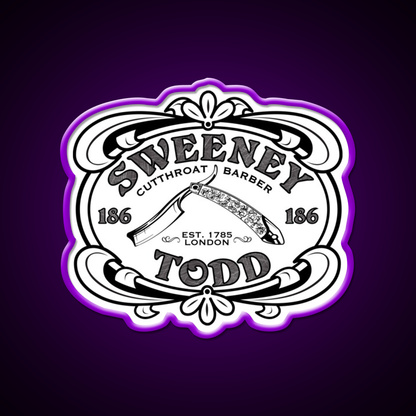 Sweeney Todd Cut Throat Barber Shop Haircut Led Neon Sign - LED neon sign view 9