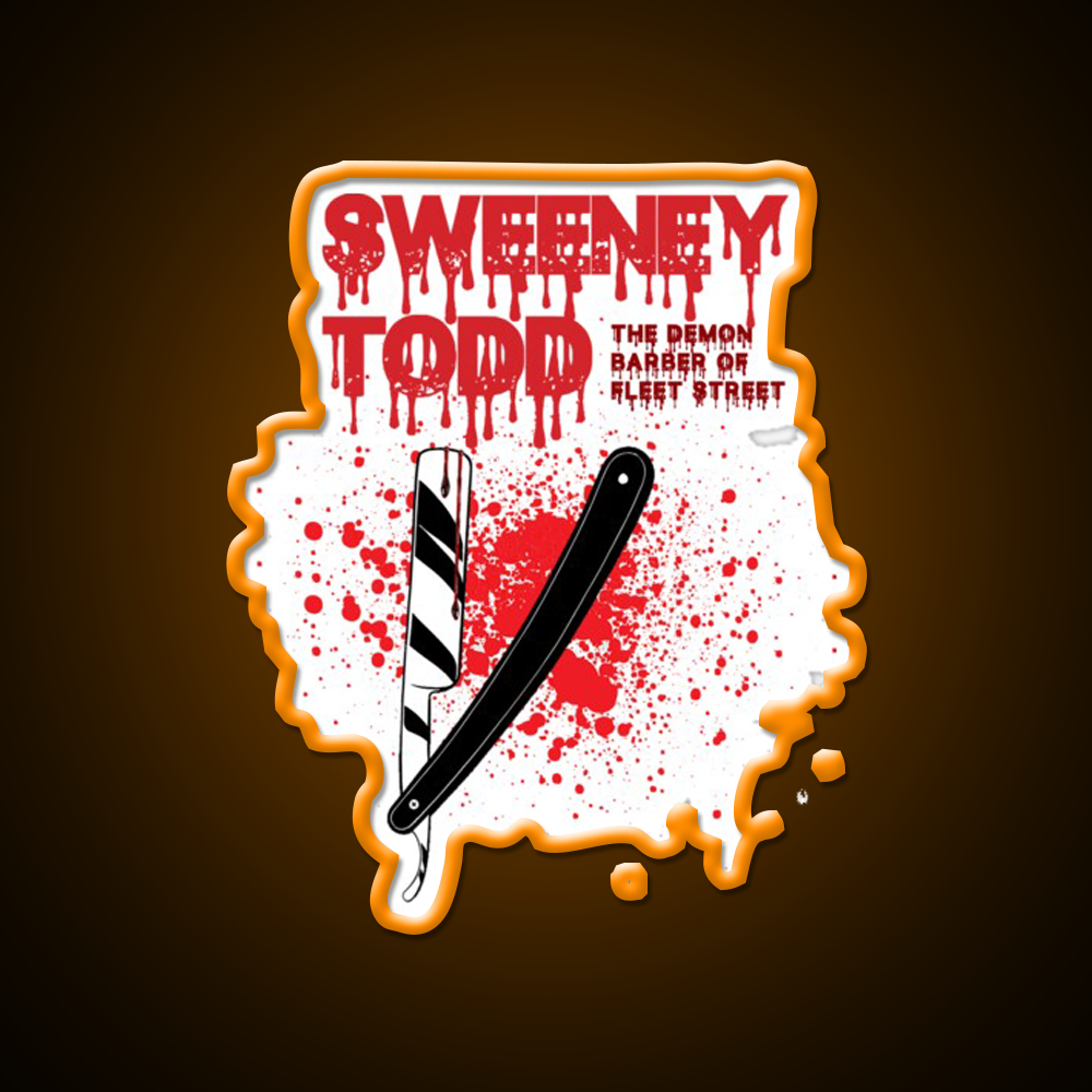 Sweeney Todd Demon Barber Shop Haircut Led Neon Sign - LED neon sign view 6