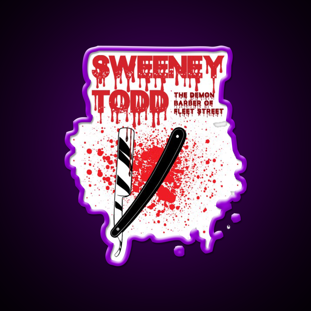 Sweeney Todd Demon Barber Shop Haircut Led Neon Sign - LED neon sign view 9