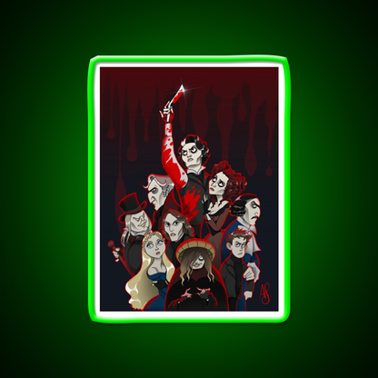 Sweeney Todd Movie Cast Poster Barber Shop Haircut Led Neon Sign - LED neon sign view 8