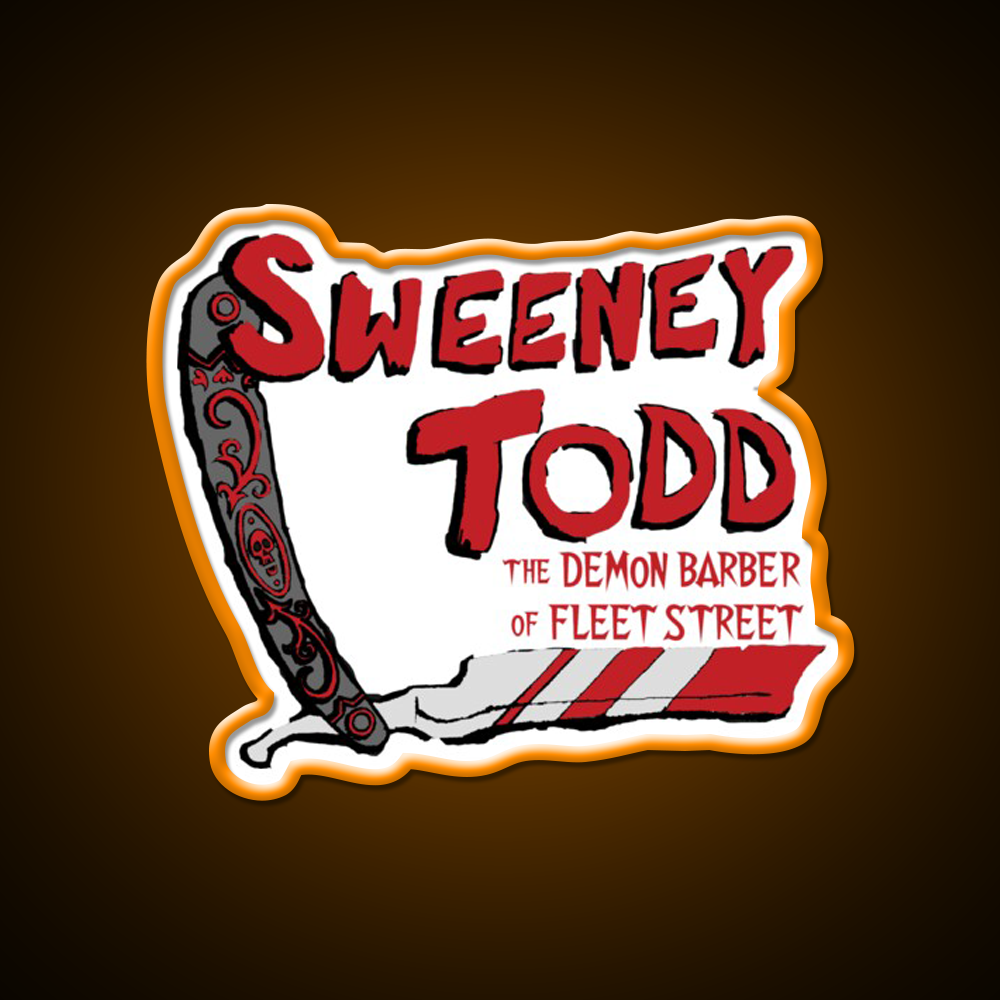 Sweeney Todd Title Print Barber Shop Haircut Led Neon Sign - LED neon sign view 6