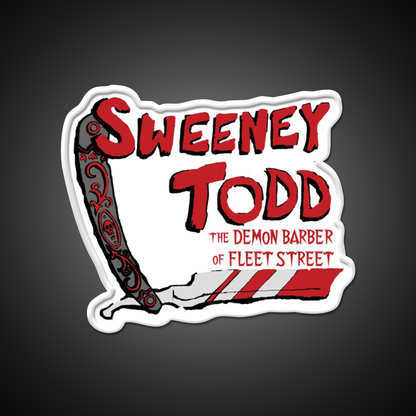 Sweeney Todd Title Print Barber Shop Haircut Led Neon Sign - LED neon sign view 11