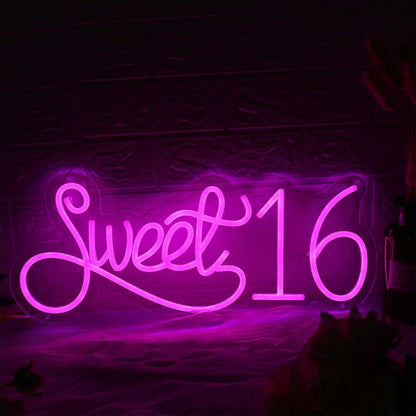 Sweet 16 Pink Led Neon Sign - Shineneon