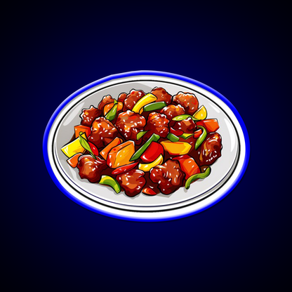 Sweet And Sour Pork Led Neon Sign Chinese Food Rgb Color