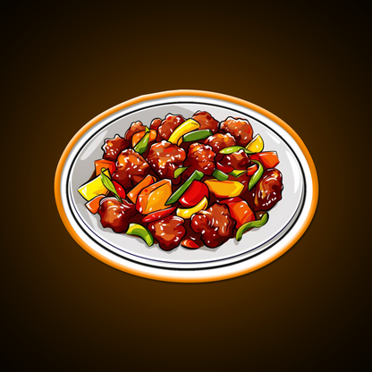 Sweet And Sour Pork Led Neon Sign Chinese Food Rgb Color