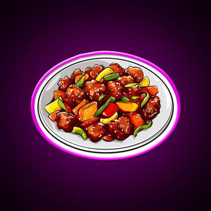 Sweet And Sour Pork Led Neon Sign Chinese Food Rgb Color - Shineneon