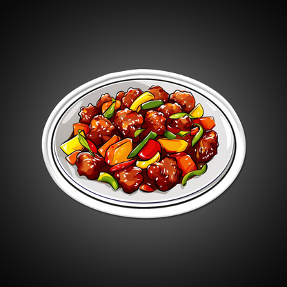 Sweet And Sour Pork Led Neon Sign Chinese Food Rgb Color