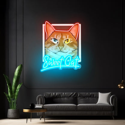 Sweet Cat Led Neon Sign Light Custom Led Signs