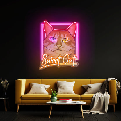 Sweet Cat Led Neon Sign Light Custom Led Signs