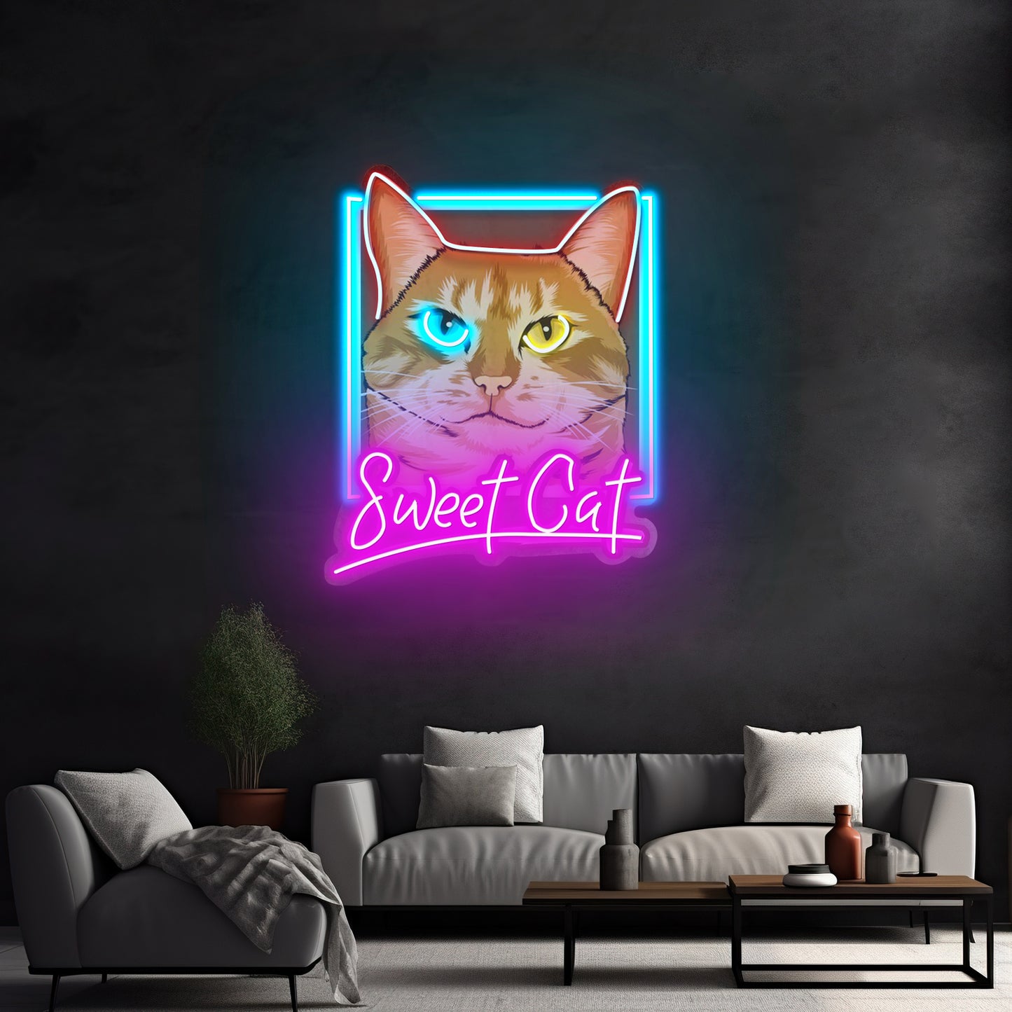 Sweet Cat Led Neon Sign Light Custom Led Signs