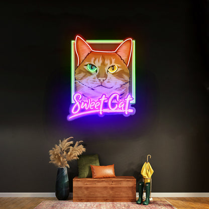 Sweet Cat Led Neon Sign Light Custom Led Signs