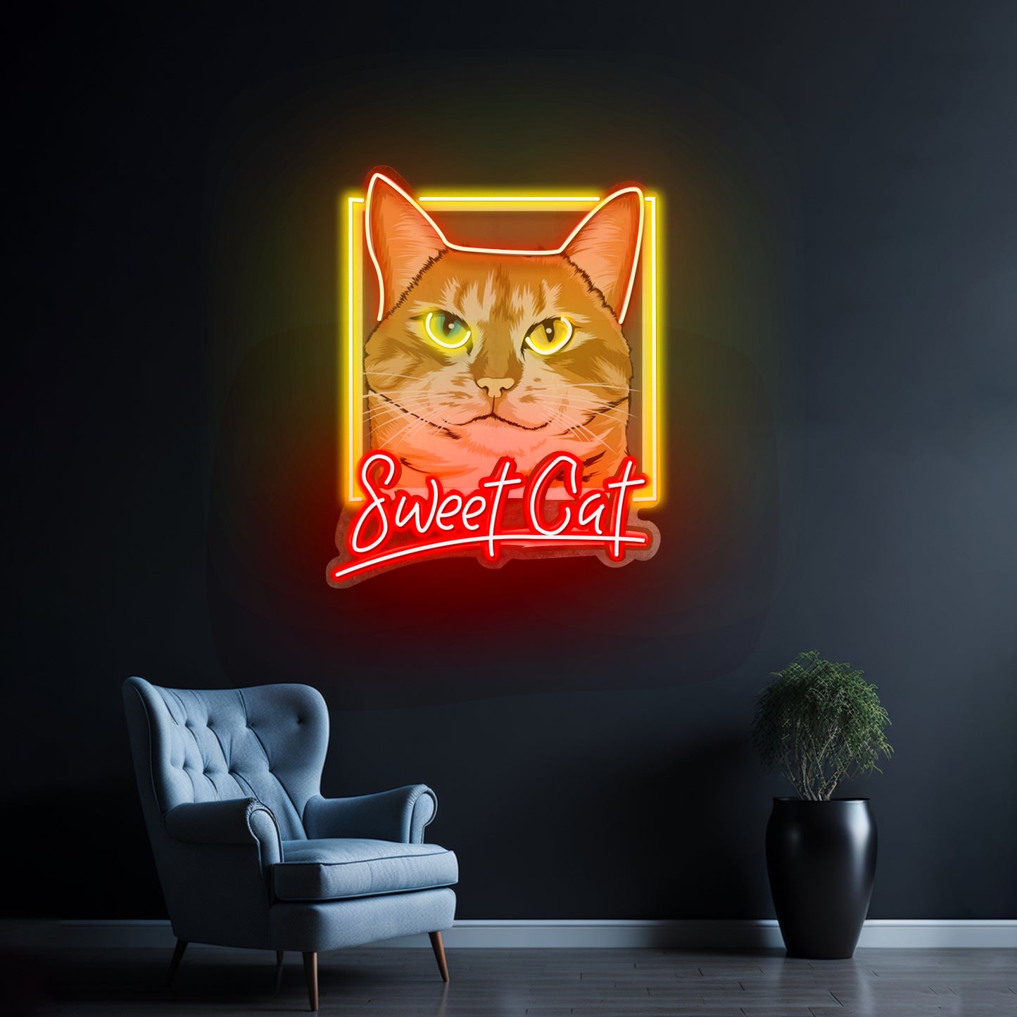 Sweet Cat Led Neon Sign Light Custom Led Signs