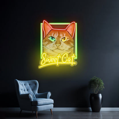 Sweet Cat Led Neon Sign Light Custom Led Signs