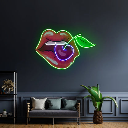 Sweet Cherry Led Neon Acrylic Artwork For Sale