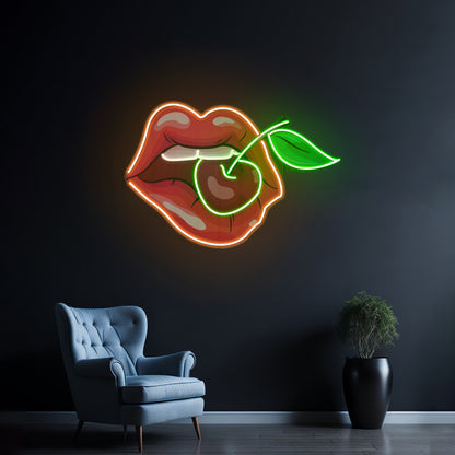 Sweet Cherry Led Neon Acrylic Artwork For Sale