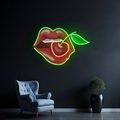 Sweet Cherry Led Neon Acrylic Artwork For Sale