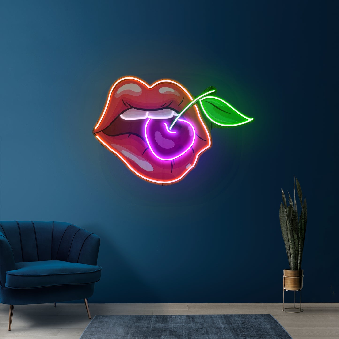 Sweet Cherry Led Neon Acrylic Artwork For Sale