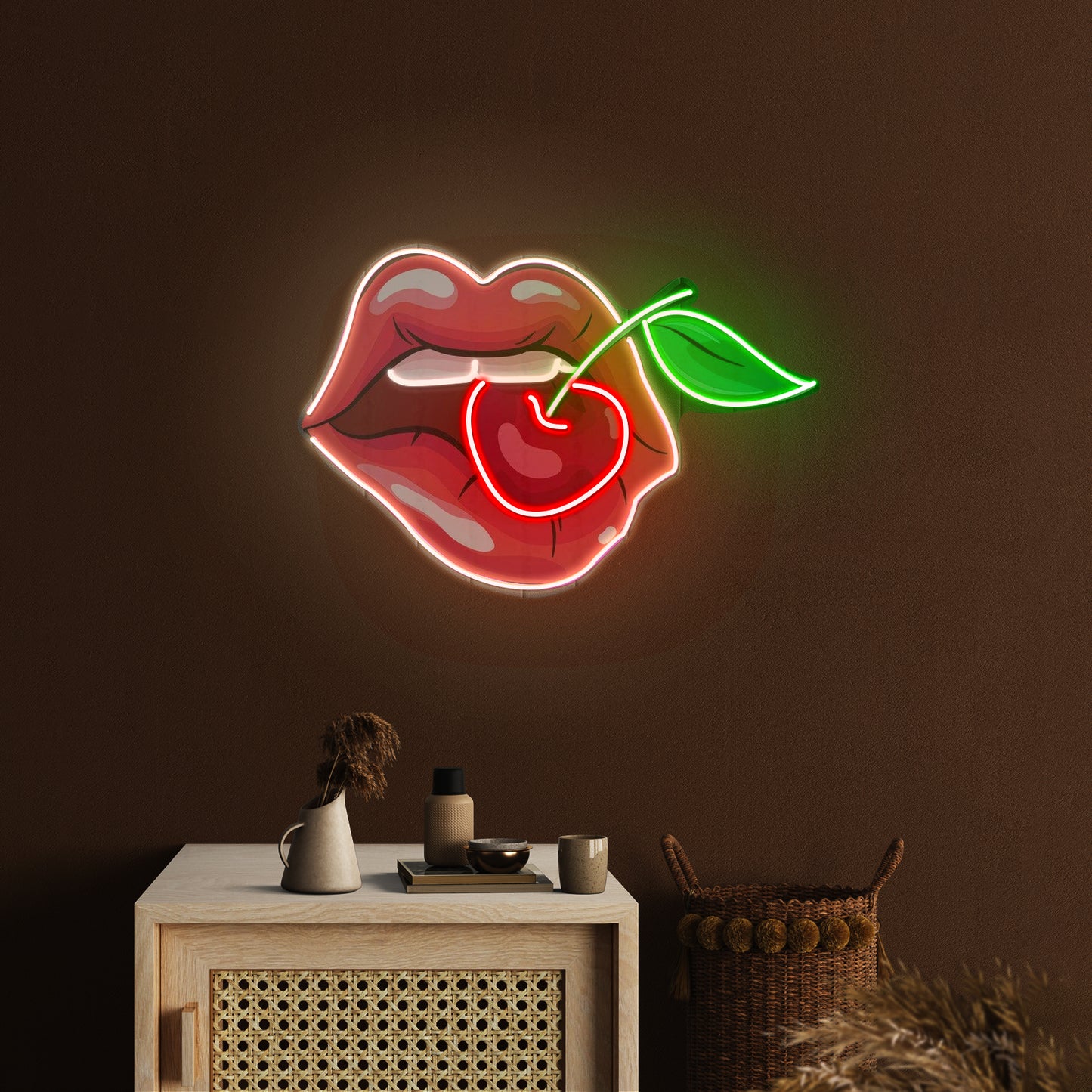 Sweet Cherry Led Neon Acrylic Artwork For Sale