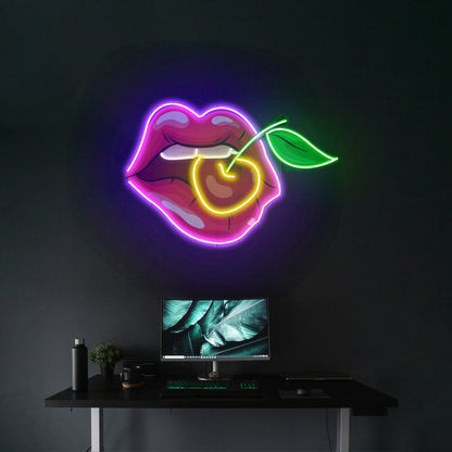 Sweet Cherry Led Neon Acrylic Artwork For Sale