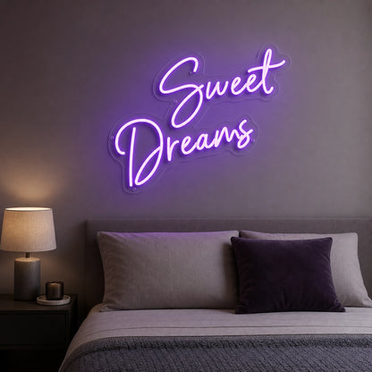 Sweet Dreams LED Neon Sign Garage Man Cave Neon Sign real lifestyle scene