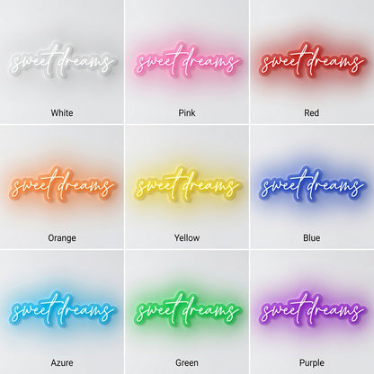 Sweet Dreams LED Neon Sign Home Wall Art - 05 Color Grid
