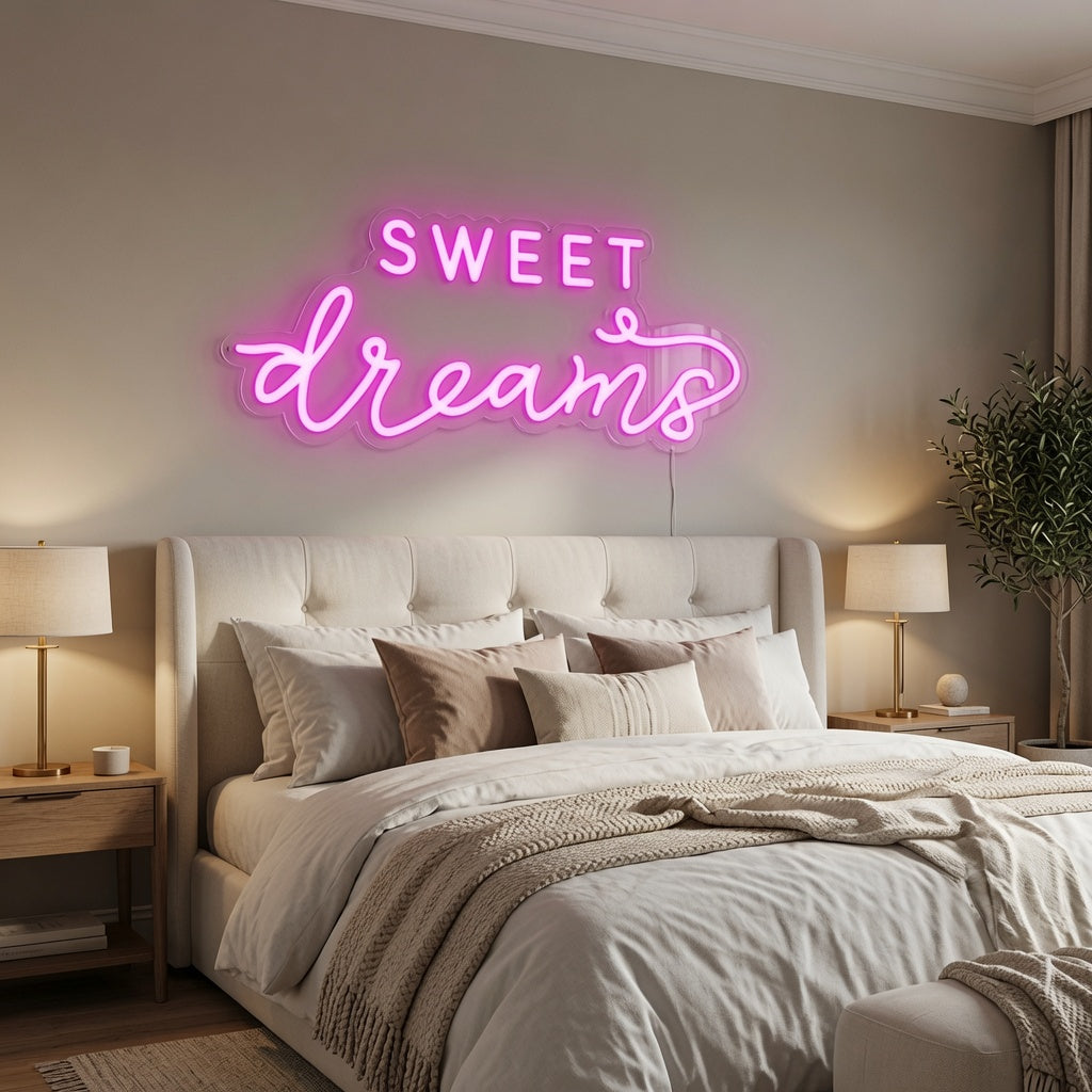 Sweet Dreams LED Neon Sign Wall Neon Sign - 03 Real Lifestyle Scene