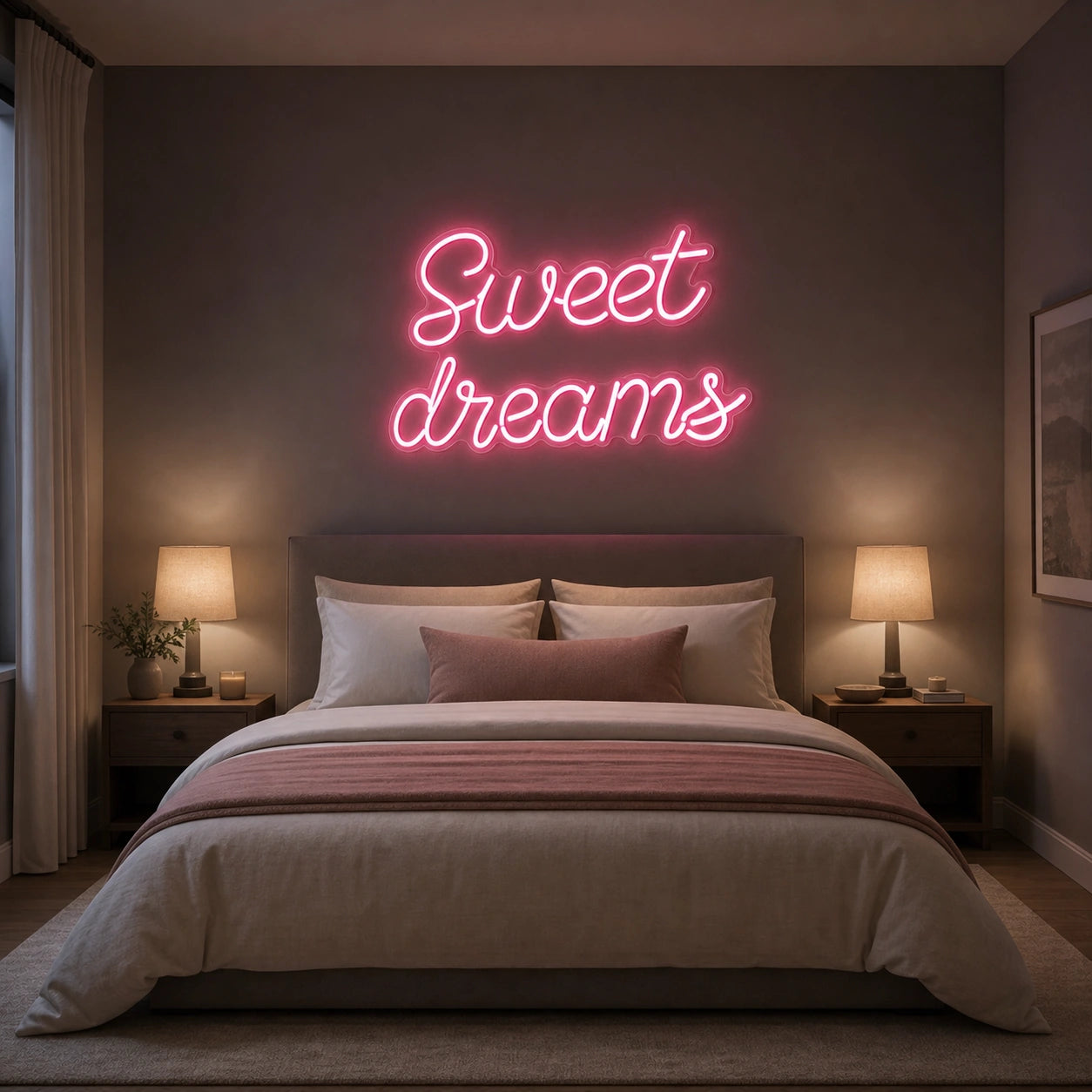 Sweet Dreams Wall Decor LED Neon Sign Garage Man Cave Neon Sign size image