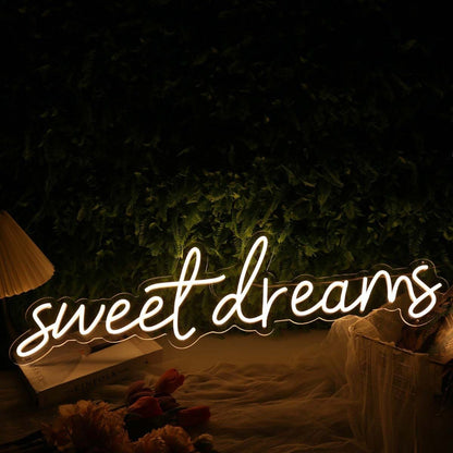Sweet Dreams Yellow Led Neon Sign - Shineneon