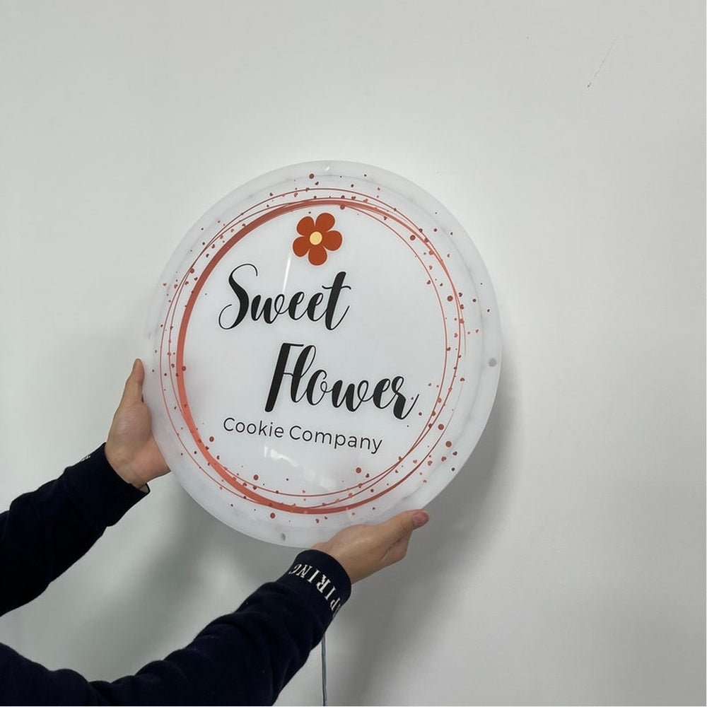 Sweet Flowers Acrylic Business Logo Sign - Shineneon