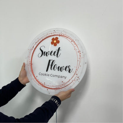 Sweet Flowers Acrylic Business Logo Sign - Shineneon