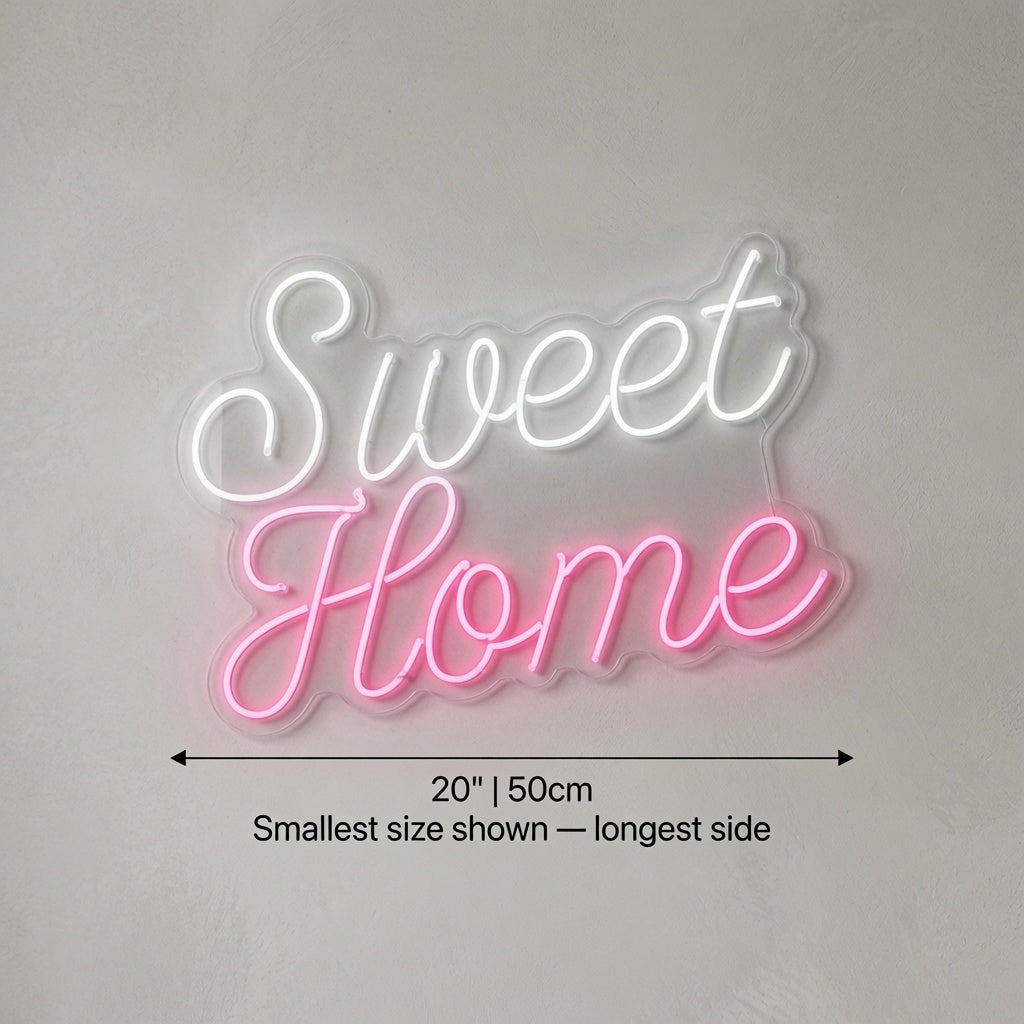 Sweet Home LED Neon Sign Home Decor - 04 Size Image
