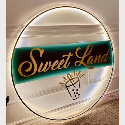 Sweet Land Acrylic Business Logo Sign - Shineneon