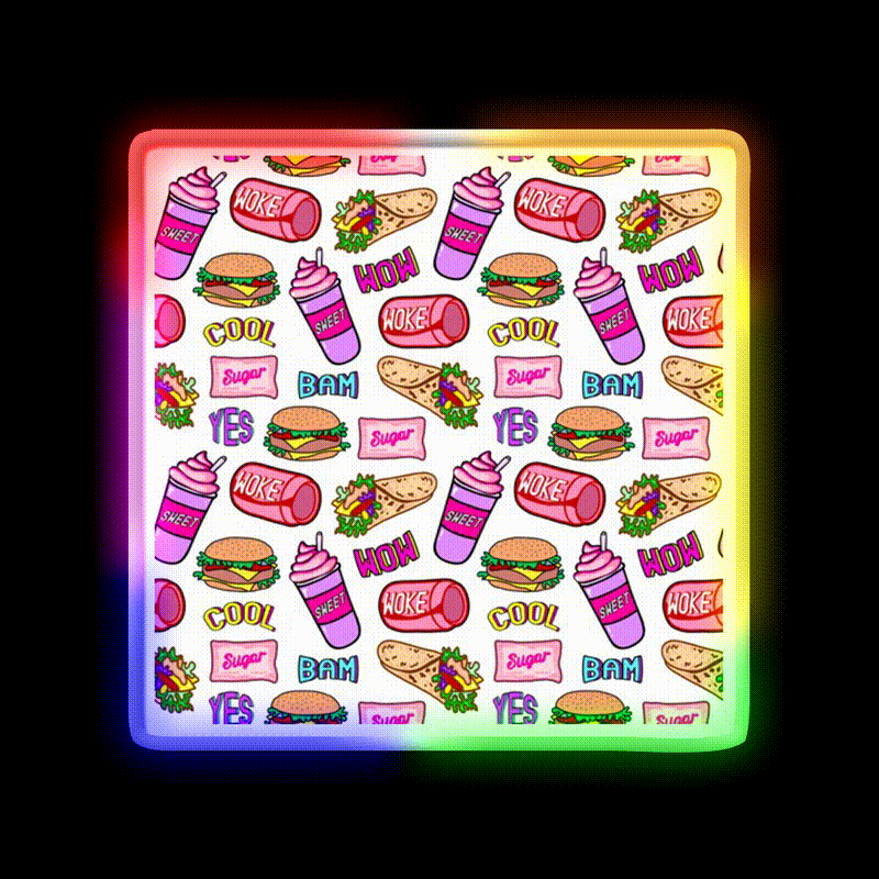 Sweet Life Ii Fast Food Led Neon Sign For Burger Place Rgb Color
