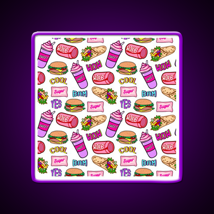 Sweet Life Ii Fast Food Led Neon Sign For Burger Place Rgb Color - Shineneon