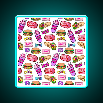 Sweet Life Ii Fast Food Led Neon Sign For Burger Place Rgb Color - Shineneon