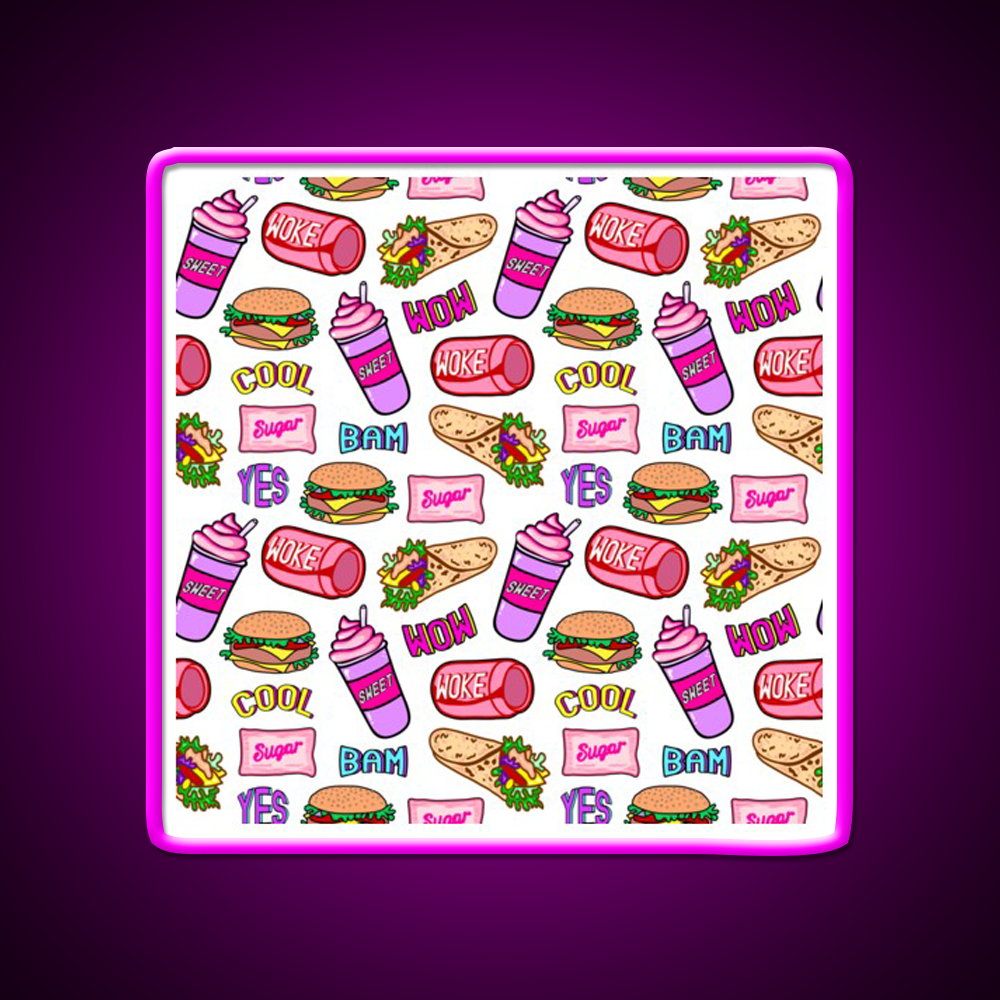 Sweet Life Ii Fast Food Led Neon Sign For Burger Place Rgb Color - Shineneon