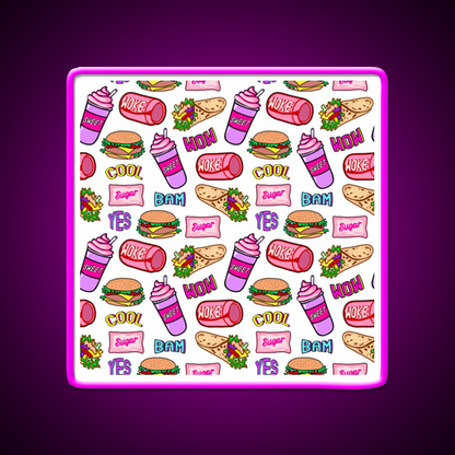 Sweet Life Ii Fast Food Led Neon Sign For Burger Place Rgb Color - Shineneon