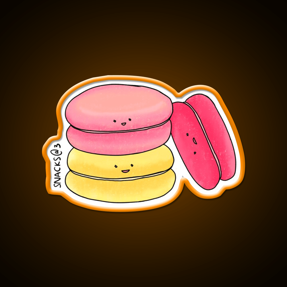 Sweet Macaron In Sweet Colors Snack Food Led Neon Sign Rgb Color - Shineneon