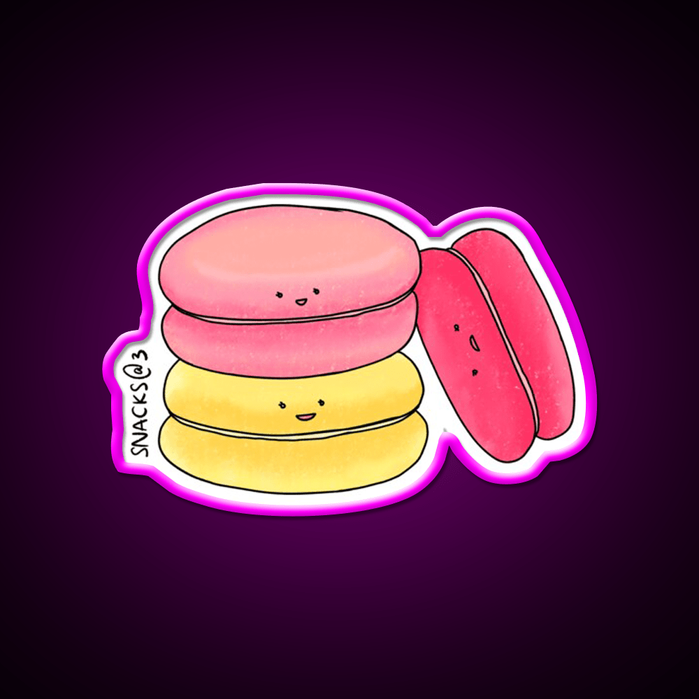 Sweet Macaron In Sweet Colors Snack Food Led Neon Sign Rgb Color - Shineneon