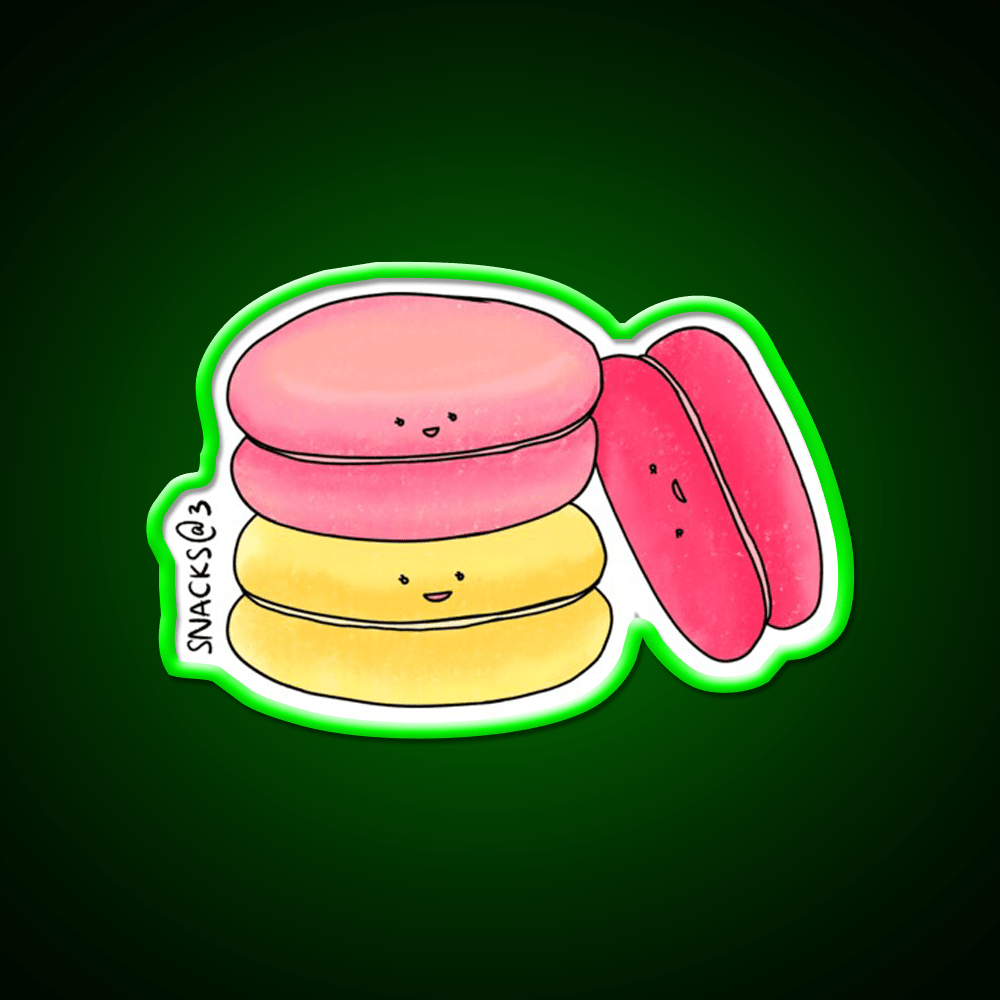Sweet Macaron In Sweet Colors Snack Food Led Neon Sign Rgb Color - Shineneon