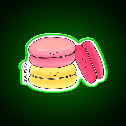 Sweet Macaron In Sweet Colors Snack Food Led Neon Sign Rgb Color - Shineneon
