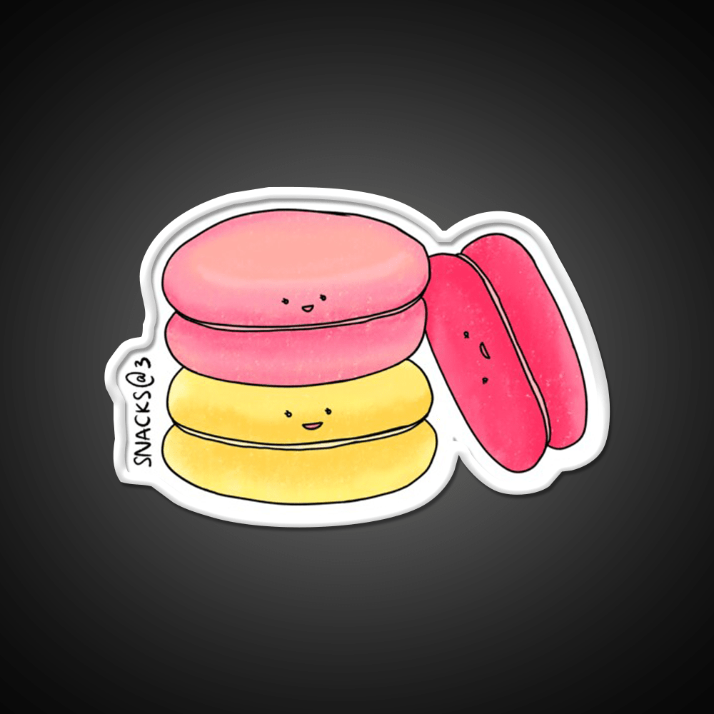 Sweet Macaron In Sweet Colors Snack Food Led Neon Sign Rgb Color - Shineneon
