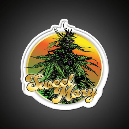 Sweet Mary Hemp Inspired Green Leaf Led Neon Sign Rgb Color - Shineneon
